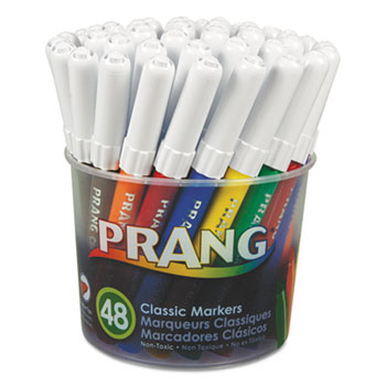 Prang&#174; Prang Classic Art Markers, Fine Point, 48 Assorted Colors, 48/Set