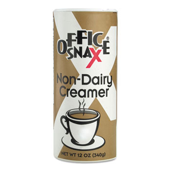 Office Snax&#174; Non-Dairy Powdered Coffee Creamer, 12 oz. Reclosable Canisters, 24/CT