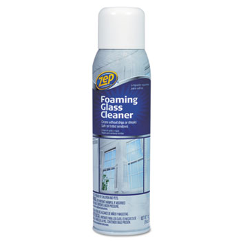 Zep Commercial Foaming Glass Cleaner, 19 oz Aerosol Can, Pleasant Scent