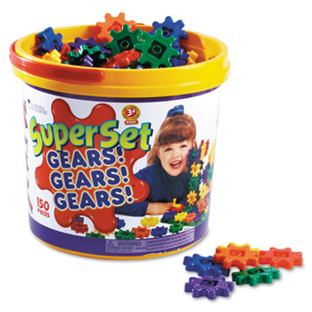 Learning Resources&#174; Gears! Gears! Gears! Super Set Construction Set, 150 Pieces