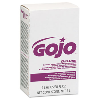 GOJO NXT Deluxe Lotion Soap w/Moisturizers, Floral, Pink, 2000mL Refill, 4/CT