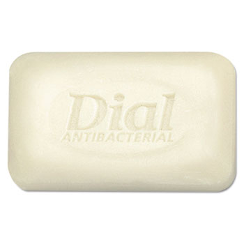 Dial&#174; Antibacterial Deodorant Bar Soap, Unwrapped, White, 2.5oz, 200/Carton