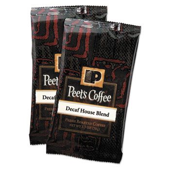 Peet&#39;s Coffee &amp; Tea&#174; Coffee Portion Packs, House Blend, Decaf, 2.5 oz Frack Pack, 18/Box