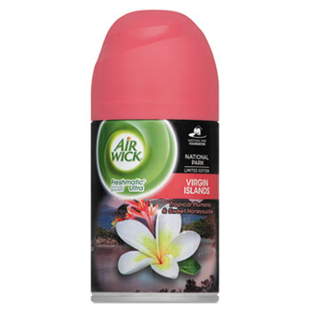 Air Wick Freshmatic Ultra Spray Refill, Tropical Plumeria &amp; Sweet Honeysuckle, 6.17 oz