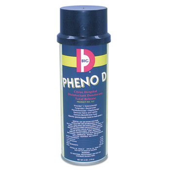 Big D Industries Pheno D Aerosol Antimicrobial Deodorizer, Neutral, 6oz, 12/Carton