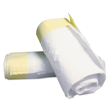 Rubbermaid Commercial Sanitary Liner, 3gal, 16 1/2w x 6 1/10d x 19 3/10h, WE, 15/Roll, 25 Rolls/Carton