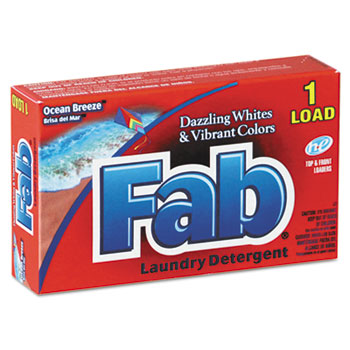Fab Dispenser-Design HE Laundry Detergent Powder, Ocean Breeze, 1oz Box