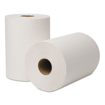 Wausau Paper&#174; EcoSoft Universal Roll Towels, 8 in x 425ft, White, 12 Rolls/Carton