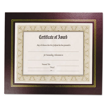 NuDell™ Leatherette Document Frame, 8-1/2 x 11, Burgundy, Pack of Two