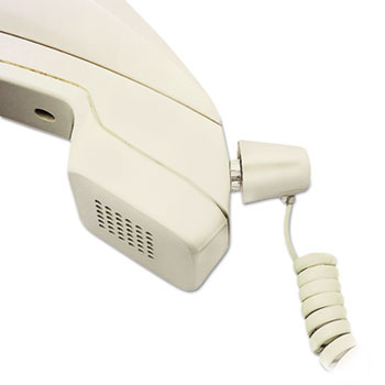Softalk Twisstop Detangler w/Coiled, 25-Foot Phone Cord, Clear/Ash