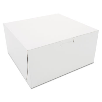 SCT&#174; Non-Window Bakery Boxes, 8 x 8 x 4, White, 250/Carton