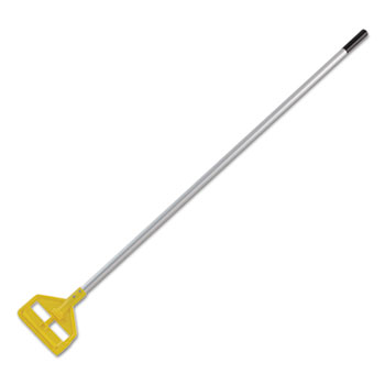 Rubbermaid&#174; Commercial Invader Aluminum Side-Gate Wet-Mop Handle, 60&quot;, Gray/Yellow