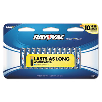 Rayovac&#174; Alkaline Batteries, AAA, 12/ Pack