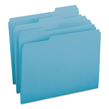 Smead File Folders, 1/3 Cut Top Tab, Letter, Teal, 100/Box