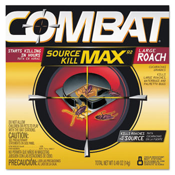 Combat&#174; Roach Bait Insecticide, 0.49 oz Bait, 8/Pack, 12 Pack/Carton