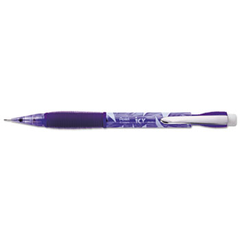 Pentel&#174; Icy Mechanical Pencil, .7mm, Translucent Violet, Dozen