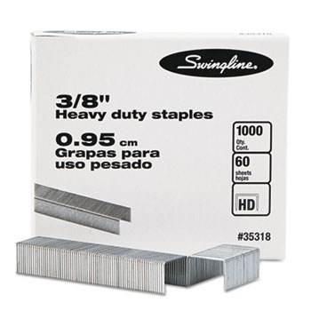 Swingline&#174; S.F. 13 Heavy-Duty 3/8&quot; Leg Staples, 60-Sheet Capacity, 1000/Box
