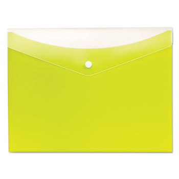 Globe-Weis Poly Snap Envelope, Letter, Limeade