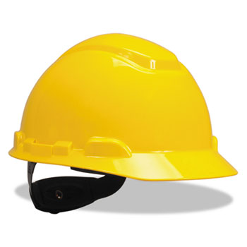 3M H-700 Series Hard Hat with 4 Point Ratchet Suspension, Yellow