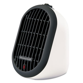 Honeywell Heat Bud Personal Heater, 250 W, 4 3/8&quot; x 5 7/8&quot; x 8 5/8&quot;, White