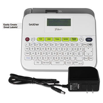 Brother P-Touch PTD400D Versatile Label Maker with AC Adapter, White