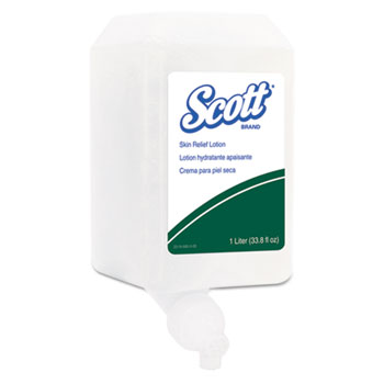 Scott Skin Relief Lotion, Fragrance Free, 1 L Bottle, 6/CT