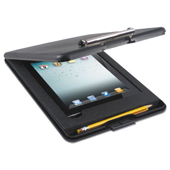 Saunders SlimMate Storage Clipboard with iPad Air Compartment, Black