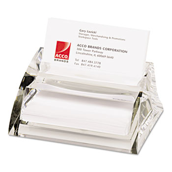 Swingline&#174; Stratus Acrylic Business Card Holder, Holds 40 3 1/2 x 2 Cards, Clear