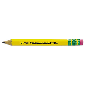 Ticonderoga&#174; Woodcase Golf Pencil, HB #2, Yellow Barrel, 72/Box