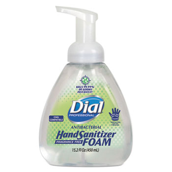 Dial&#174; Professional Antibacterial Foaming Hand Sanitizer, 15.2 oz. Pump Bottle,  4/Carton