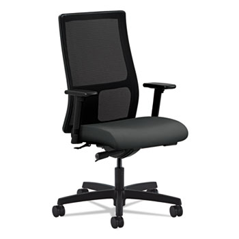 HON&#174; Ignition Series Mesh Mid-Back Work Chair, Iron Ore Fabric Upholstered Seat
