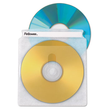 Fellowes Two-Sided CD/DVD Sleeve Refills for Softworks File, 25/Pack
