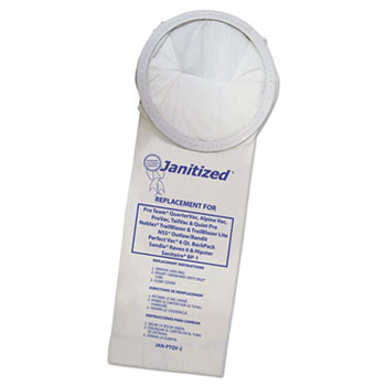 Janitized&#174; Vacuum Bag Filter Replacements for ProTeam QuarterVac Vacuums, 100/Carton