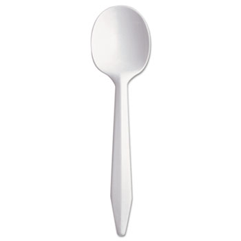 Dart&#174; Style Setter Spoons, White, Polypropylene, Mediumweight, 5.6&quot;, 1000/CS