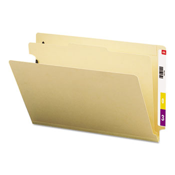 Smead Manila End Tab Classification Folders, Legal, Four-Section, 10/Box