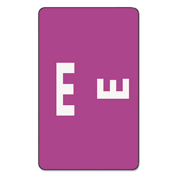 Smead Alpha-Z Color-Coded Second Letter Labels, Letter E, Purple, 100/Pack