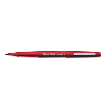Paper Mate&#174; Flair Felt Tip Marker Pen, Red Ink, Medium, 36/Box