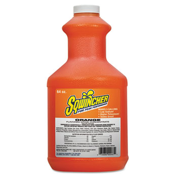 Sqwincher&#174; Liquid-Concentrate Activity Drink, Orange, 64oz Bottle, 6/Carton