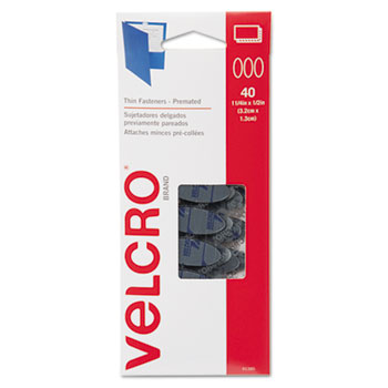 VELCRO Brand Oval Hook and Loop Fasteners, 7 1/4 x 3, Black, 40/Pack