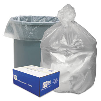 Good &#39;n Tuff&#174; High Density Waste Can Liners, 40-45gal, 10 Microns, 40x46, Natural, 250/Carton
