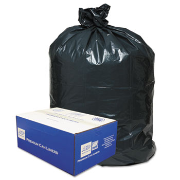 Classic 2-Ply Low-Density Can Liners, 40-45gal, .63 Mil, 40 x 46, Black, 250/Carton