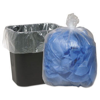 Classic Clear Clear Low-Density Can Liners, 7-10gal, .6mil, 24 x 23, Clear, 500/Carton