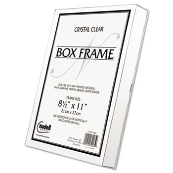 NuDell Un-Frame Box Photo Frame, Plastic, 8-1/2 x 11, Clear