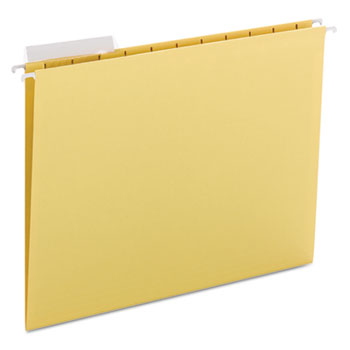 Smead Color Hanging Folders with 1/3-Cut Tabs, 11 Pt. Stock, Yellow, 25/BX