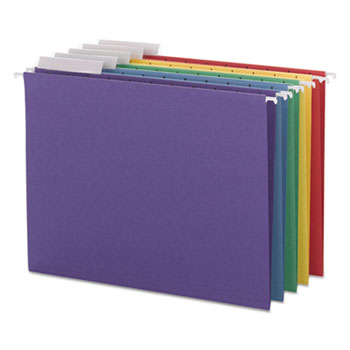 Smead Color Hanging Folders with 1/3-Cut Tabs, 11 Pt. Stock, Assorted Colors, 25/BX