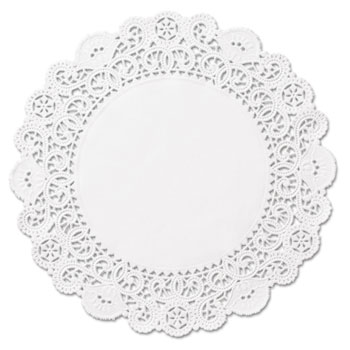 Hoffmaster&#174; Brooklace Lace Doilies, Round, 4&quot;, White, 2000/Carton
