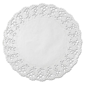 Hoffmaster&#174; Kenmore Lace Doilies, Round, 16 1/2&quot;, White, 500/Carton