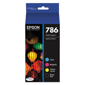 Epson&#174; T786120BCS (786) DURABrite Ultra Ink, Black/Cyan/Magenta/Yellow