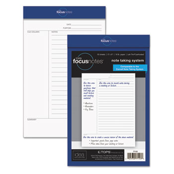 TOPS FocusNotes Legal Pad, 5 x 8, White, 50 Sheets
