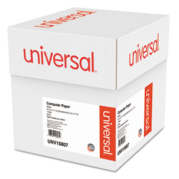 Universal Printout Paper, 1-Part, 20 lb Bond Weight, 9.5 x 11, White, 2,300/Carton